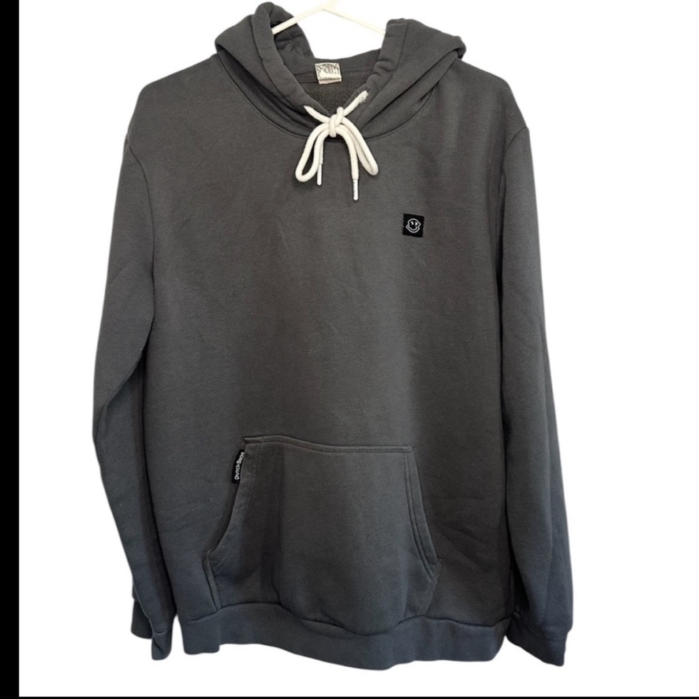 Dutch Bros Heavy Duty Quality Charcoal Gray Hoodie DB 1992 MEDIUM+XXL THICK
